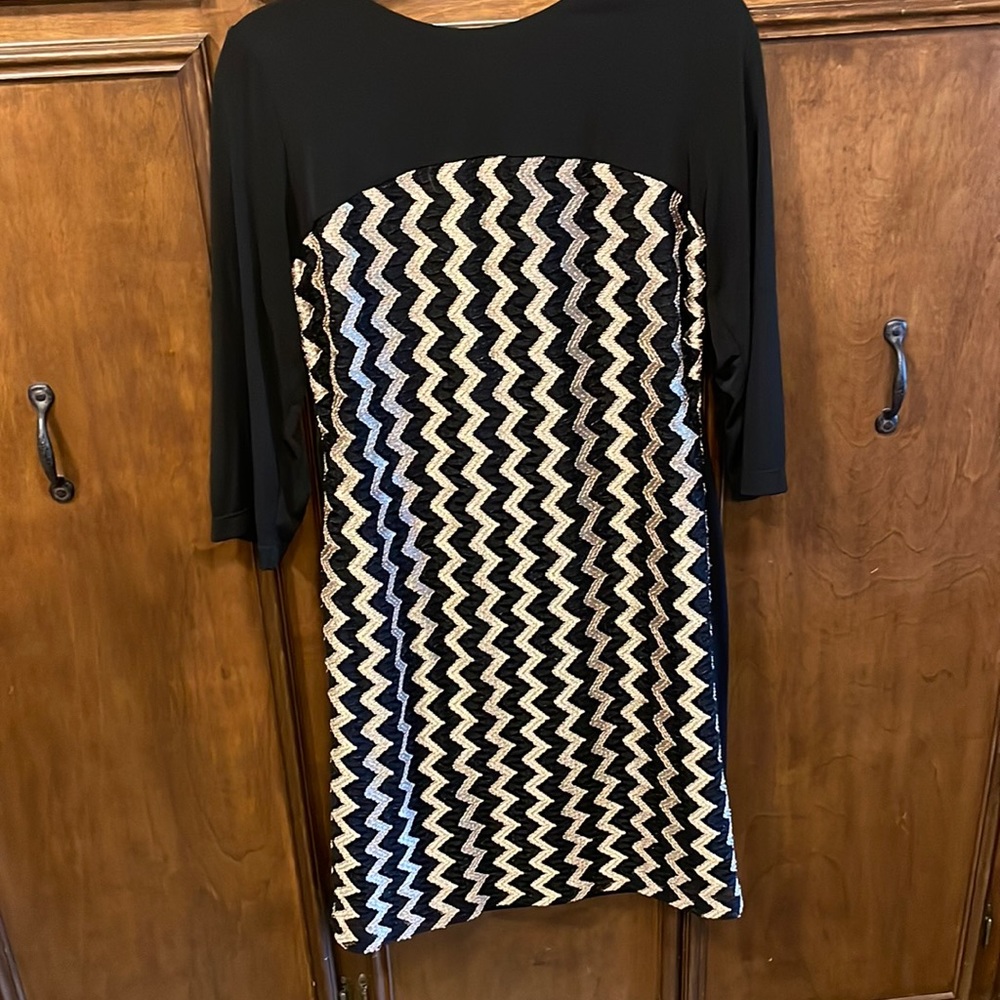 Gold and black party dress